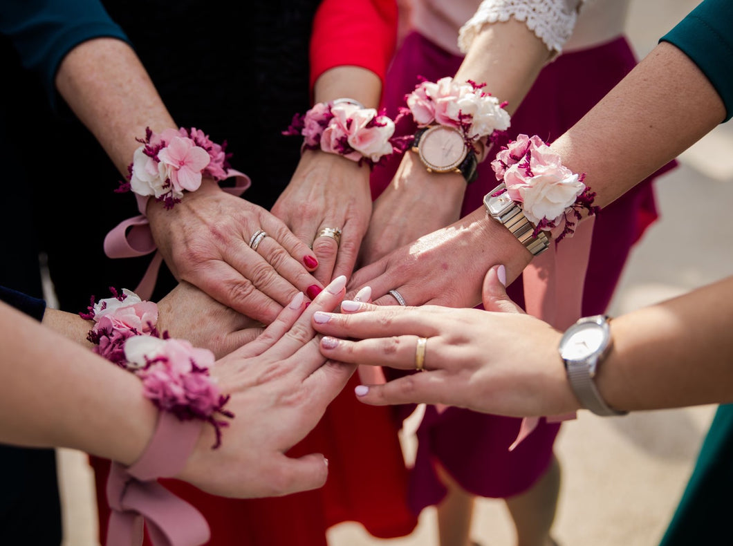 Pulsera Flores Rosa